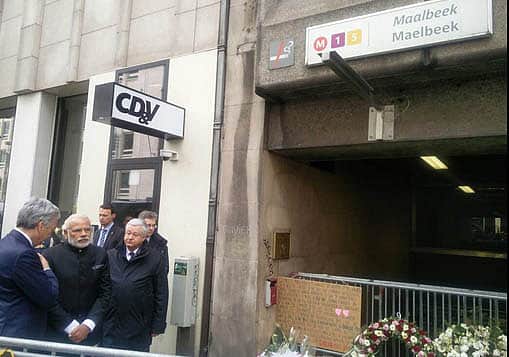 பிரஸ்ஸெல்ஸ் தாக்குதலில் பலியானோருக்கு மோடி அஞ்சலி 